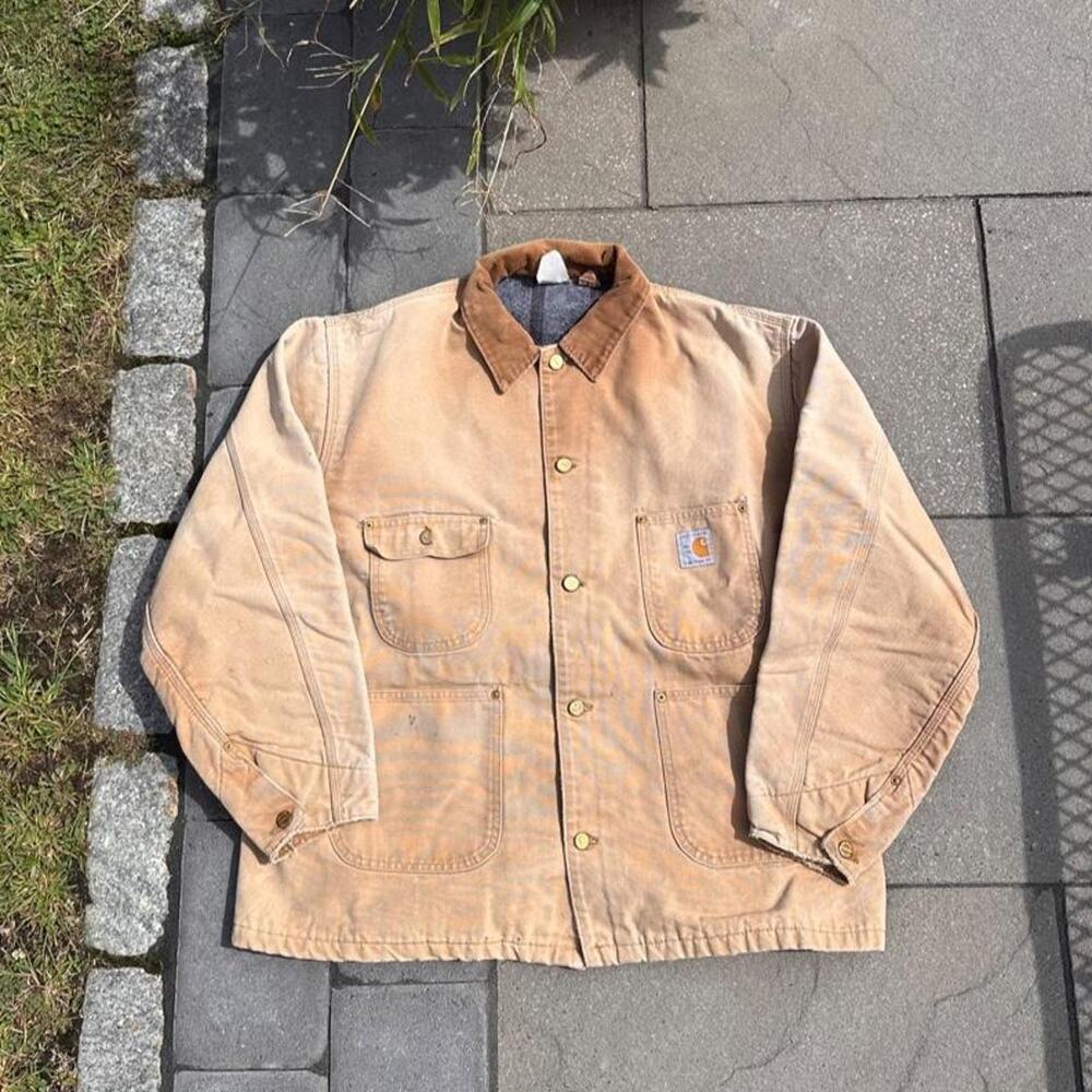 Vintage Carhartt Jacket Canvas Blanket Lined Barn Chore Jacket